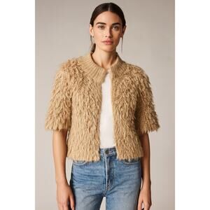 Anthropologie Knitted & Knotted Talah Shag Cardigan Sweater